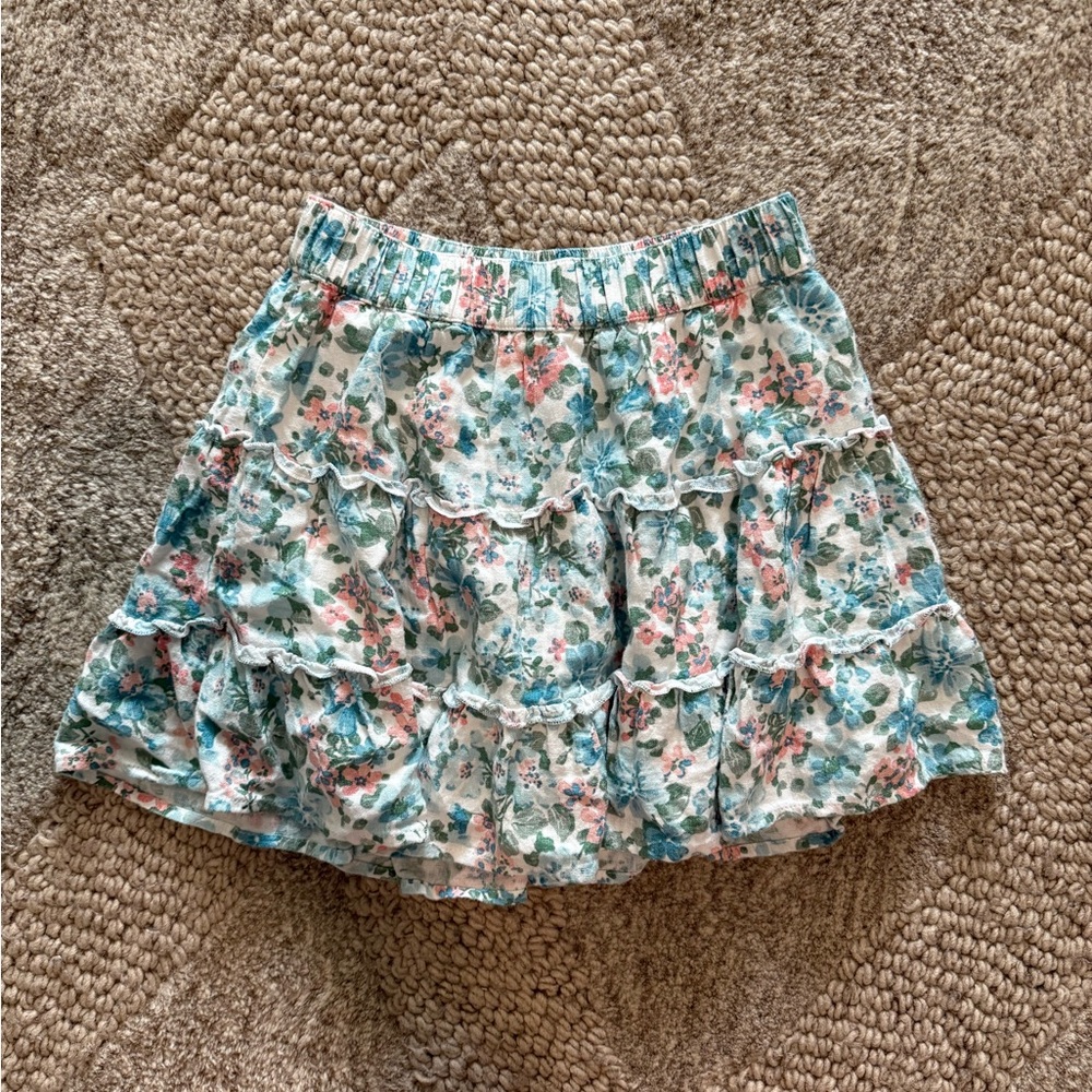 Abercrombie Kids Floral Mini Skirt - Blue and Pink